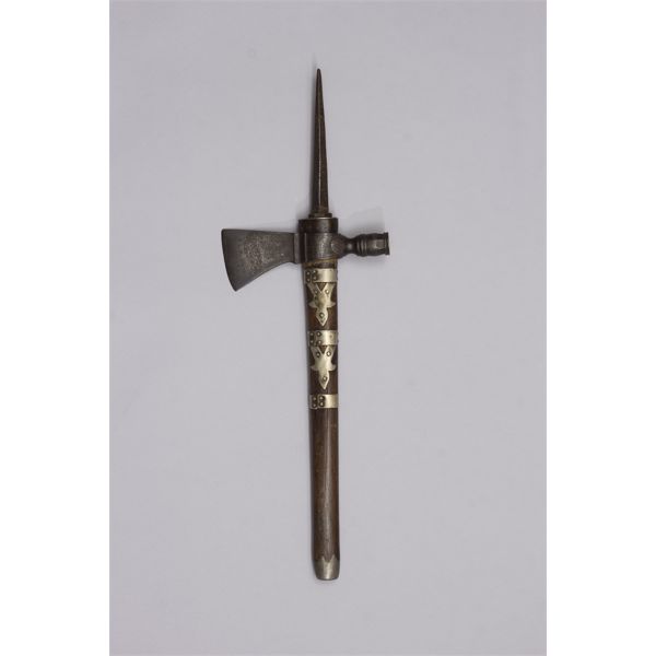 Extremely Rare Presentation Spike, Pipe Tomahawk, Ca 1810s