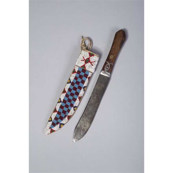 Sioux Beaded Knife Sheath & Knife