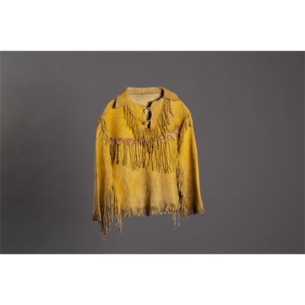 Southern Plains Child's Beaded Hide Shirt, Ca. 1900
