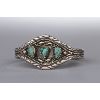Image 2 : Lot of 3 Navajo Sterling Silver & Turquoise Bracelets