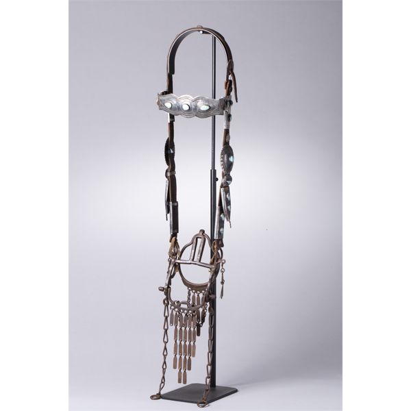 Navajo Bridle & Bit with Sterling Silver & Turquoise Stones 
