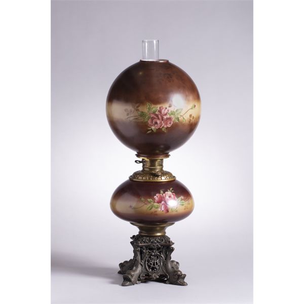 Antique "Gone with the Wind" Style Table Lamp, Ca. 1890s
