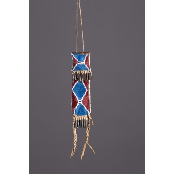 Kiowa Beaded Leather Whetstone Case, Ca. Fourth Quarter 19th Century, Dean Taylor Collection