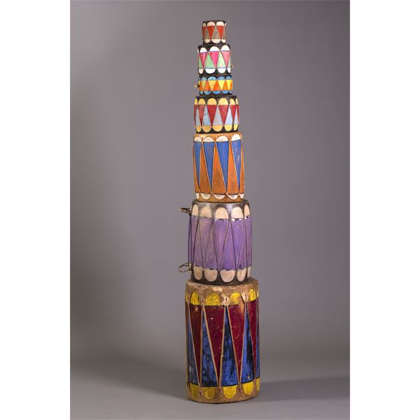 Seven Graduated Pueblo Drums