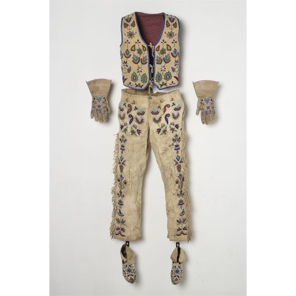 Santee Sioux Beaded Outfit, Ca. 1890s