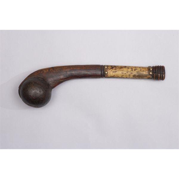 Native American Great Lakes Eagle Claw Ball-Head War Club, Ca.19th Century