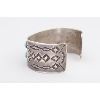Image 2 : Historic Navajo Beautifully Stamped Ingot Silver Cuff with Arrows, Ca. 1920s