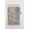 Image 3 : 925 Sterling Silver Lighter Case with Western Floral Engraving, Zippo insert, Ca. 1940s
