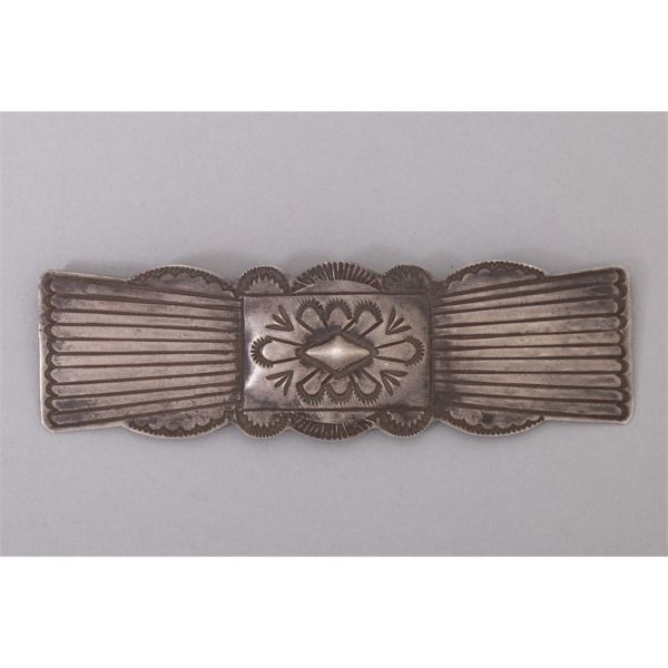 Vintage Stamped Navajo Ingot Pinback, Ca. 1930s