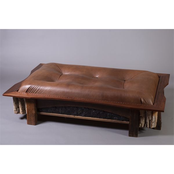 Mission Style Ranch Ottoman Bench