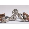 Image 2 : Mexican Charro Spurs with Horseshoe Rowel Pin