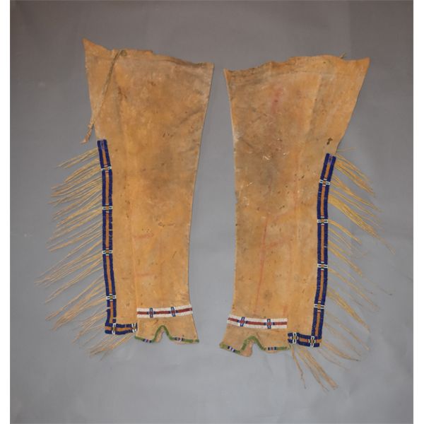 Southern Cheyenne or Arapaho Beaded Leggings, Ca. 1890s