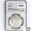 Image 1 : 1891-O Morgan Silver Dollar NGC MS61