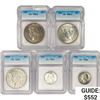 Image 1 : [5] Varied US SILV Coinage ICG  ((2) 1924, 1935, 1