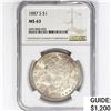 Image 1 : 1887-S Morgan Silver Dollar NGC MS63