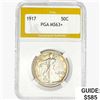 1917 Walking Liberty Half Dollar PGA MS63+