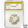 1940-D Washington Silver Quarter PGA MS65
