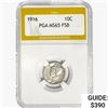 Image 1 : 1916 Mercury Silver Dime PGA MS65 FSB