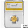 Image 1 : 1929 $2.50 Gold Quarter Eagle PGA MS65