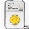 Image 1 : 1914-D $10 Gold Eagle NGC MS61