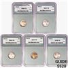 Image 1 : [5] 1942-1945 Mercury Silver Dime NTC MS66/7 FB