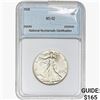 Image 1 : 1938 Walking Liberty Half Dollar NNC MS62