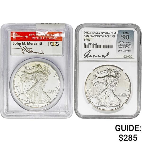 [2] 2012-S Asstd. Silver Eagles PCGS/NGC PR/PF69