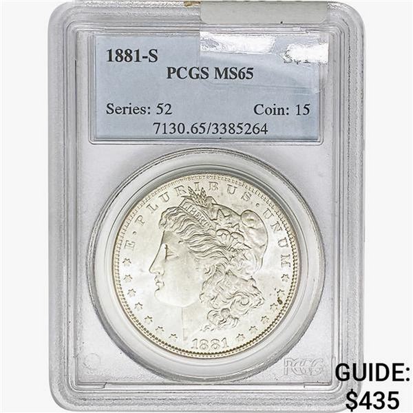 1881-S Morgan Silver Dollar PCGS MS65
