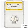 1920-S Mercury Silver Dime PGA MS62