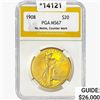 Image 1 : 1908 $20 Gold Double Eagle PGA MS67 Counter Mark