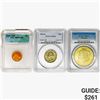Image 1 : [3] 1909-1956 Asstd. US Coins 1C/25C/$1 ICG/PCGS M