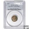 1837 Seated Liberty Dime PCGS AU50 No Stars, Lg Dt