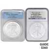 Image 1 : [2] 2007&2015 Silver Eagle ANACS/NGC PF70