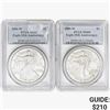 Image 1 : [2] 2006-W Silver Eagle PCGS MS69 20th ANNIV.