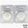 Image 1 : [2] 2006-W Silver Eagle PCGS MS69 20th ANNIV.