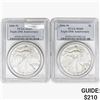 Image 1 : [2] 2006-W Silver Eagle PCGS MS69 20th ANNIV.