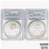 Image 1 : [2] 2006-W Silver Eagle PCGS MS69 20th ANNIV.