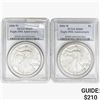 Image 1 : [2] 2006-W Silver Eagle PCGS MS69 20th ANNIV.