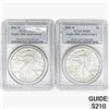 Image 1 : [2] 2006-W Silver Eagle PCGS MS69 20th ANNIV.