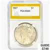Image 1 : 1927 Silver Peace Dollar PGA MS64