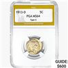 Image 1 : 1913-D Buffalo Nickel PGA MS64 Type 2