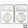 Image 1 : [2] 1885-O Morgan Silver Dollars PCGS/NGC MS63