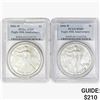 Image 1 : [2] 2006-W Silver Eagle PCGS MS69 20th ANNIV.