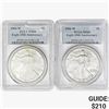 Image 1 : [2] 2006-W Silver Eagle PCGS MS69 20th ANNIV.