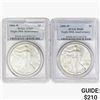 Image 1 : [2] 2006-W Silver Eagle PCGS MS69 20th ANNIV.