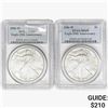 Image 1 : [2] 2006-W Silver Eagle PCGS MS69 20th ANNIV.