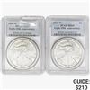 Image 1 : [2] 2006-W Silver Eagle PCGS MS69 20th ANNIV.