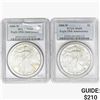 Image 1 : [2] 2006-W Silver Eagle PCGS MS69 20th ANNIV.