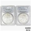 Image 1 : [2] 2006-W Silver Eagle PCGS MS69 20th ANNIV.