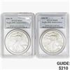 Image 1 : [2] 2006-W Silver Eagle PCGS MS69 20th ANNIV.